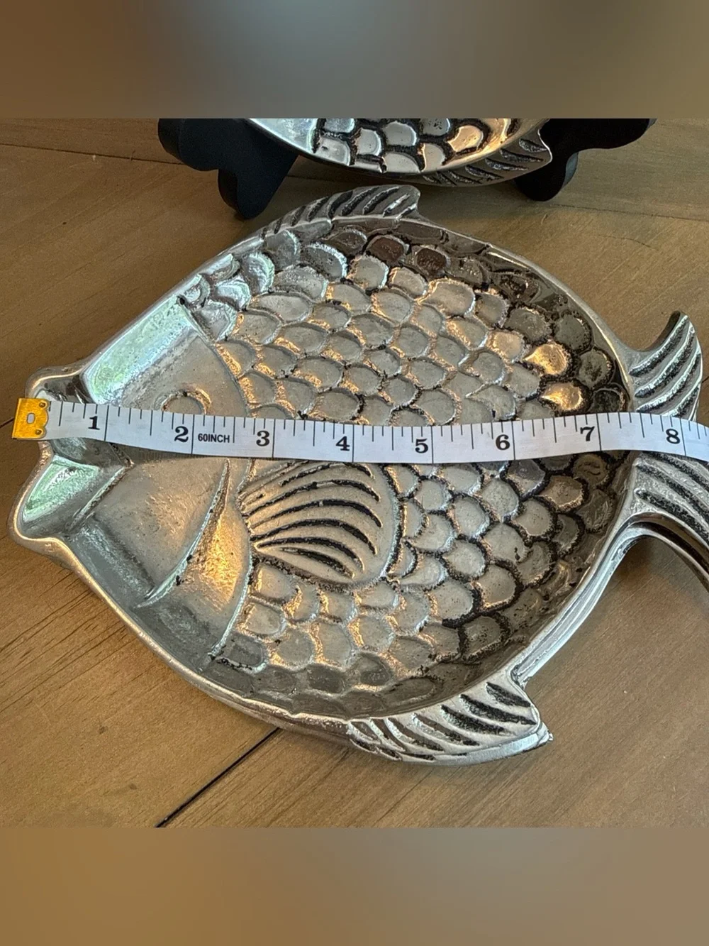 Vintage Pottery Barn Aluminum Fishy Snack Plates